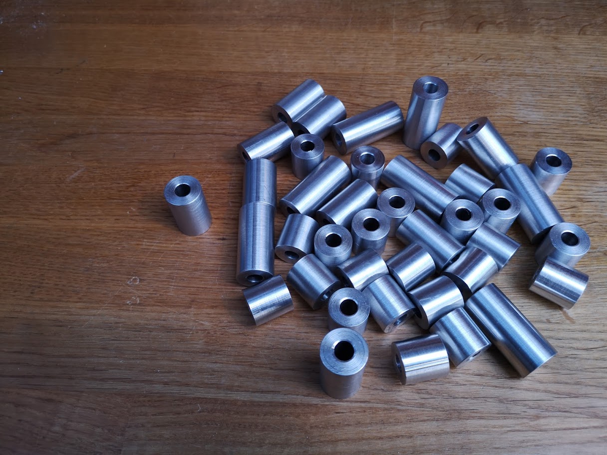Top hat spacers stand off collar large OD= 19mm small OD = 10mm L=13mm hole= 6mm 